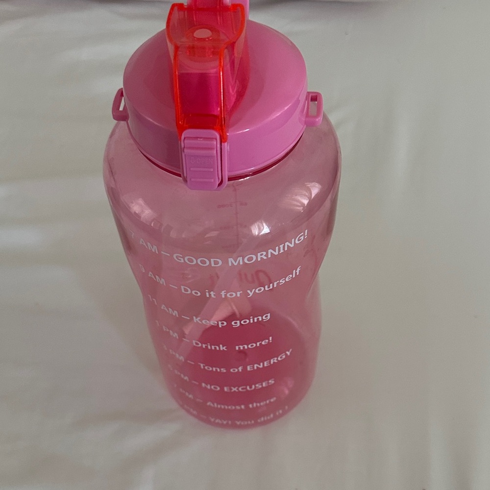 Pink Inspirational Water Bottle 128 Oz
